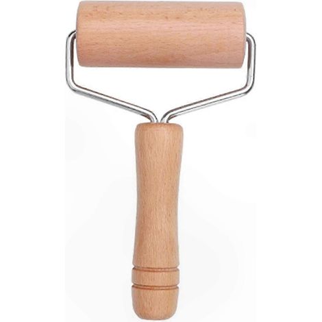Rouleau à pâtisserie en bois de hêtre naturel pour aplatir la pâte à la maison et dans les commerces (1/5)
