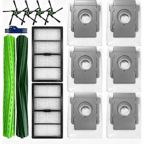 Filtre pour aspirateur brosse pour aspirateur Filtre de brosse pour aspirateur filtre de IRobot Roomba S9 S9+ Plus – Main Roller Brosse – Side Brosses – HEPA Filtres – Dust Bags Aspirateur Accessoires (1/5)