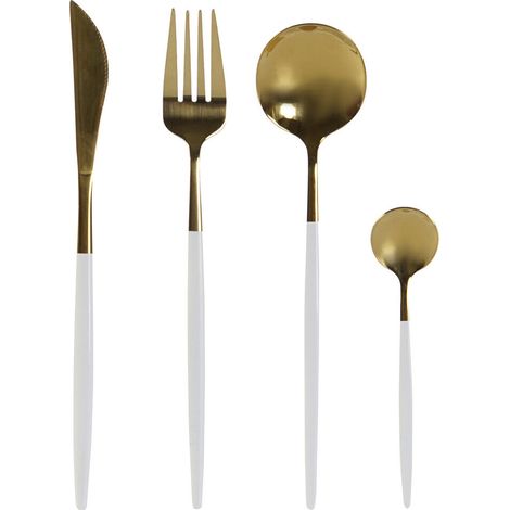 Cuberteria Set 24 Inox 4,5X2,5X20,5 3Mm Dorado (1/4)