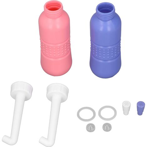 2Pcs Bidet Portable 450ML - Bouteille d'Eau Pression Élastique pour Voyage et Maison (1/5)
