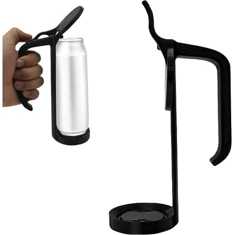 Schlanker Dosenhalter, Griff für Energy-Drinks, wiederverwendbarer, verstellbarer Griff, rutschfeste Getränkehülle für Partys, Reisen und Outdoor-Aktivitäten, 21 x 6,7 x 11,9 cm, Schwarz, 1 Stück (1/5)