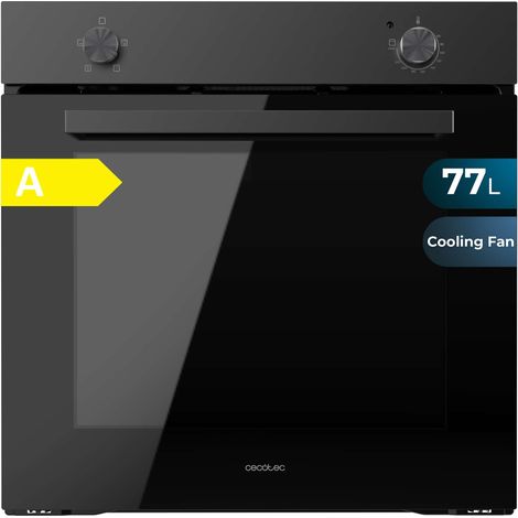 Cecotec Horno Integrable Convencional de 77L Bolero Hexa C126000 Dark Inox A. 2800W, 4 Funciones, Modo Convección