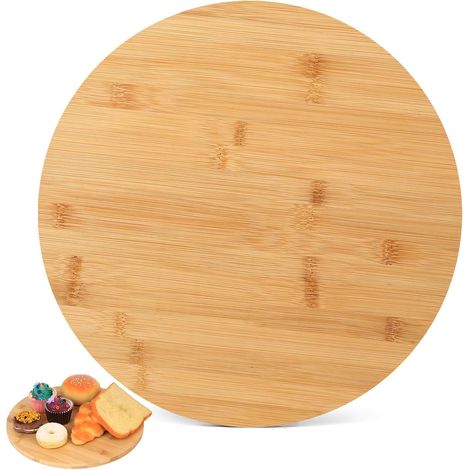 Plateau Rotatif en Bambou 360° – 30x30 cm
