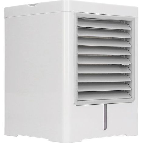 Verdunstungsluftkühler, tragbare Klimaanlage, Luftbefeuchter, USB-Anschluss, Nebelventilator fürs Büro, weiß (1/5)