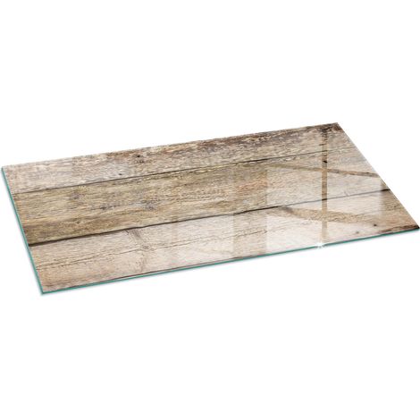 Funkenschutzplatte Kaminplatte Kaminglas Funkenschutz Ofenplatte Glasplatte Bodenplatte mit Bodenschutz Naturholzbretter 125x50 cm