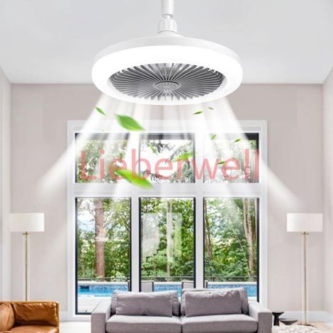 Ventilateur de plafond LED 30 W avec luminoir et télécommande, minuterie, 3 couleurs à intensité variable, 3 vitesses (1/5)