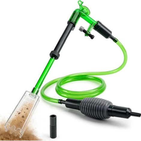 2 en 1 Aquarium Changeur d'eau, Kit de Aspirateur avec Siphon, Nettoyeur de Gravier pour Nettoyage Aquarium (1/5)