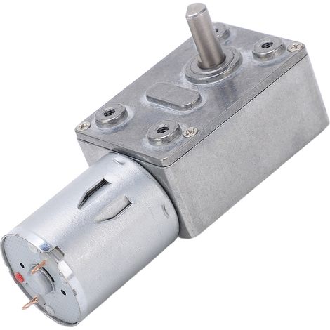 Moteur à réducteur à vis sans fin réversible à couple élevé, 12 V CC (20 tr/min) (1/5)