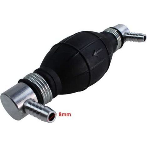 Pompe poire d'amorçage pour système alimentation carburant diesel 8mm coude 90° – Compatible Gasoil et Essence – Pièce de rechange auto (1/2)