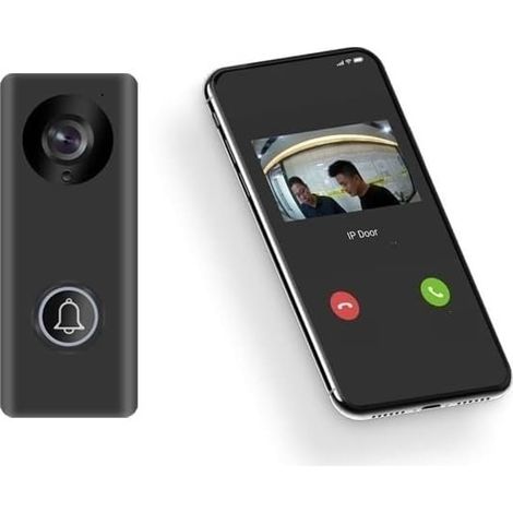 Caméra de sécurité sans Fil avec Sonnette vidéo Sonnette Vidéo sans Fil Haute Définition WiFi Caméra Basse Consommation Vidéo Réseau Vidéo À Induction du Corps Humain Installation Facile (1/4)