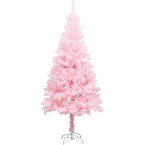 Sapin de Noël artificiel,Arbre de Noël avec support Rose 120 cm PVC -WYW49170 (1/5)