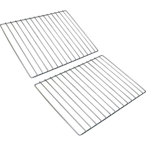 Grille de barbecue - Lot de 2 - Acier inoxydable - Résistante haute température - Pour extérieur et fumoir - 35 x 26 cm (1/5)