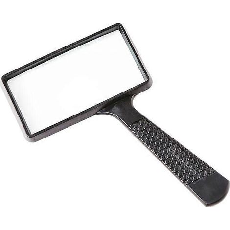 Loupe portable, loupe rectangulaire, lentille en verre résistant aux rayures, adaptée à la lecture pour les personnes âgées. (1/4)