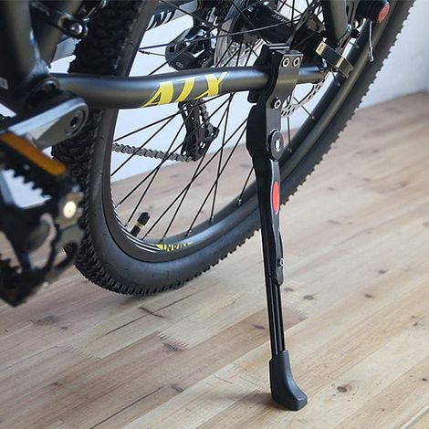 Fahrradständer, verstellbare Fahrradhöhe aus Aluminiumlegierung, MTB-Halterung, passend für 24 Zoll, 25 Zoll, 26 Zoll, 27 Zoll, Straßen-700c-Reifen (schwarz)