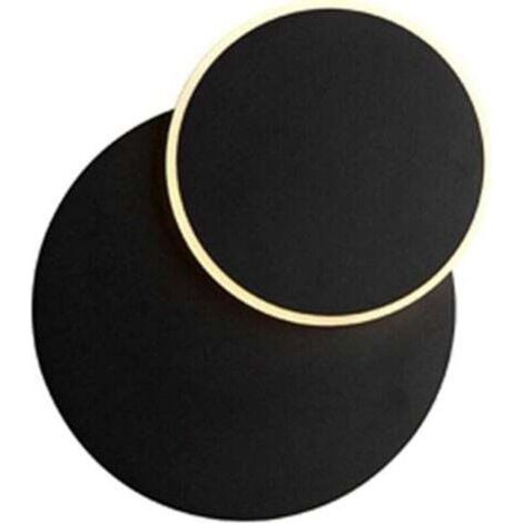 Appliques Murales Interieur 8W noir, 360 Rotative 3000K Blanc Chaud, Eclairage Lumière Pour Salon Salle Escalier Chambre (1/4)