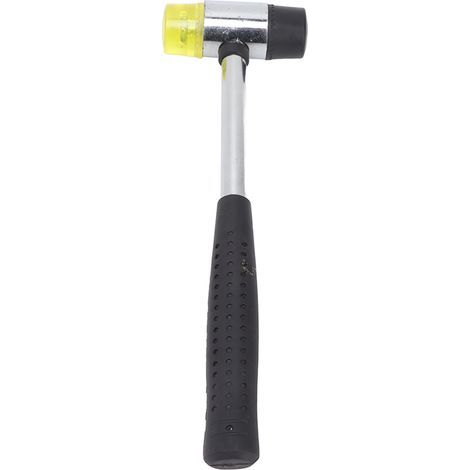 Doppelseitiger Gummihammer mit Stahlgriff für Montage- und Reparaturarbeiten – Ø 30 mm, 255 mm (1/5)