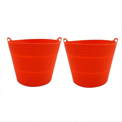 2 pièces Reuasble silicone Grease seau revêtements orange (1/5)