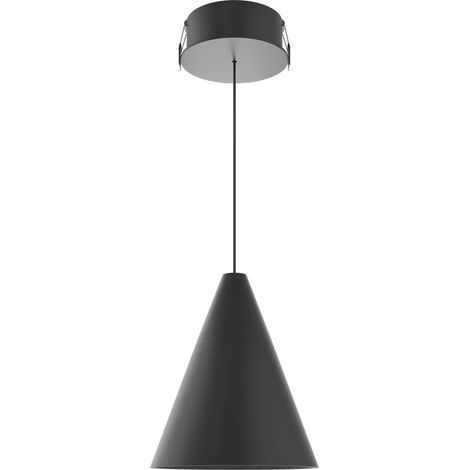 Lampada a Sospensione ZOE XL SPACE 15 Beneito & Faure, LED 38º con Switch CCT 2700K/3200K/4000K, Finitura Nero Mate - Design Elegante
