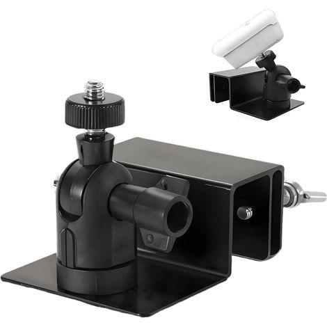 Support de gouttière réglable pour caméra extérieure, support de gouttière résistant aux intempéries, rotatif à 360° et inclinable à 180°, support universel pour caméra de surveillance extérieure