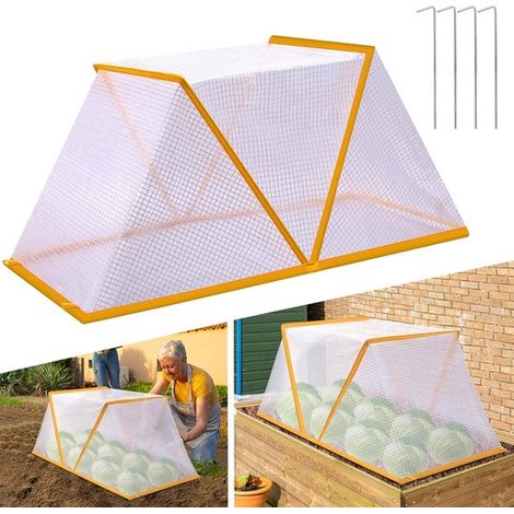 49 × 38 × 22 cm Faltbares Pflanzenschutzzelt Kälteschutzabdeckung für Pflanzen Gartengerät Zum Schutz von Gemüse, Obst und Blumen vor Kleintieren (1/5)