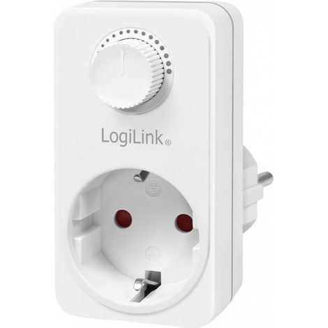 Ic intracom italy 045727 pa0151-adaptateur de prise de courant avec gradateur-blanc (1/3)