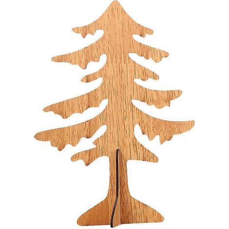 Mini sapin de Noël en bois à faire soi-même, croix, décoration de table (taille L)-2014cm (1/3)