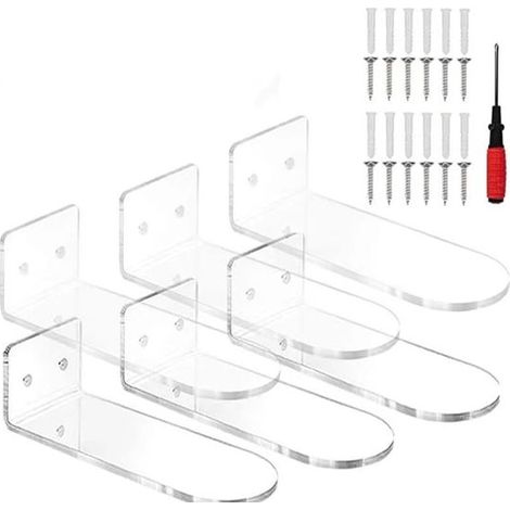 Schuhregal – 6-teilig – 20 x 7,6 x 4 cm – Verstellbares Schuhaufbewahrungssystem – Wandmontiertes Sportschuhregal – Inkl. Schrauben und Dübel (1/5)