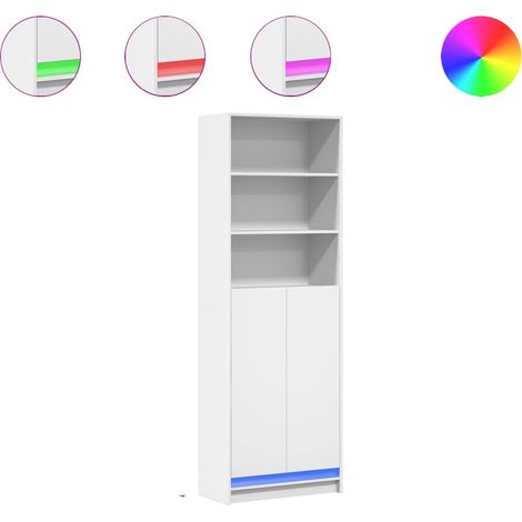 Maison Exclusive - Credenza con LED Bianca 69x32,5x200 cm in Truciolato