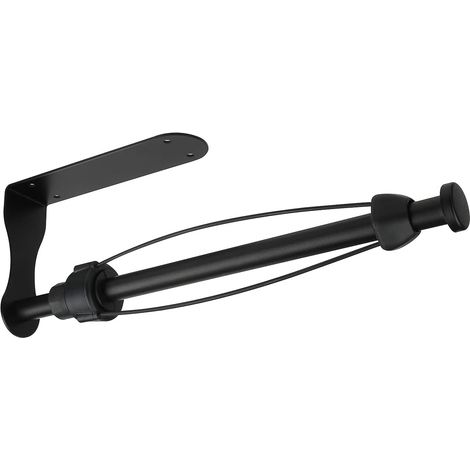 Porte Support Essuie Tout Mural ou Auto-Adhésif,Porte Rouleau Papier Cuisine Acier Inoxydable. Porte Essuie Tout de Cuisine sous l'armoire, Il a Un Effet D'amortissement, Noir Mat