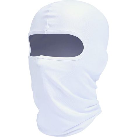 Balaclava masque de ski protection UV moto écharpe été tour de cou hommes et femmes blanc