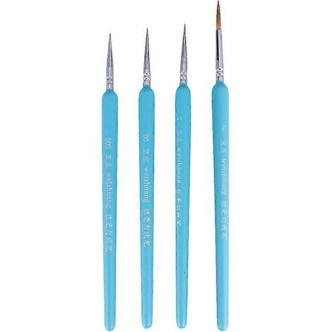 Stück Pinsel mit Wolfshaarspitze, professionelle Detailpinsel für Malerei und Zeichnung (Himmelblau)-19.5X1cm (1/3)
