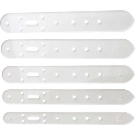 5 guides de perçage de ceinture en acrylique transparent, 5 tailles 25mm-40mm, poinçon à trous pour ceinture en cuir, outil de marquage précis pour bricolage et réparation. (1/4)
