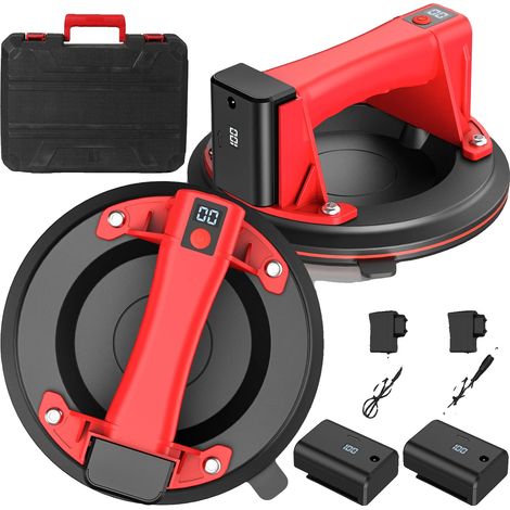 Elevador por vacío, alta capacidad de carga, fácil manejo, color rojo, 2 unidades. (1/2)