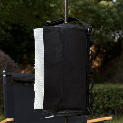 Multifunktionale, tragbare Oxford-Aufbewahrungstasche für Camping und Reisen mit Papierrollenhülle und Taschenlampenhalter – Komplettes Set für Outdoor-Aktivitäten (1/5)
