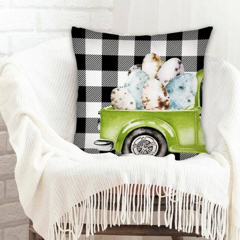Housse de coussin sans coussin 45x45 incolore pour mariage, anniversaire, naissance de bébé (1/5)