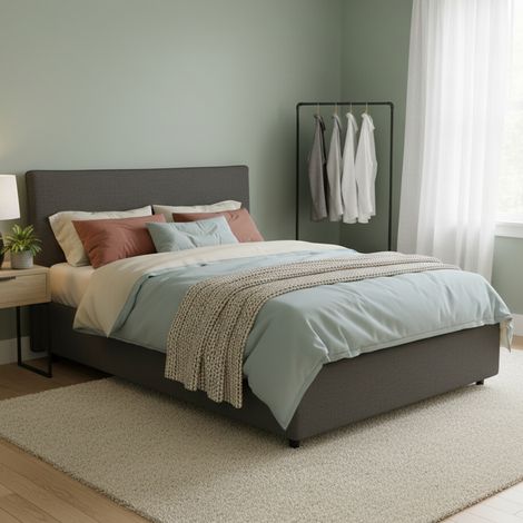 Cama Matrimonial Tipton, Desenfundable, Hecho en Italia, Gris Tortora (1/5)