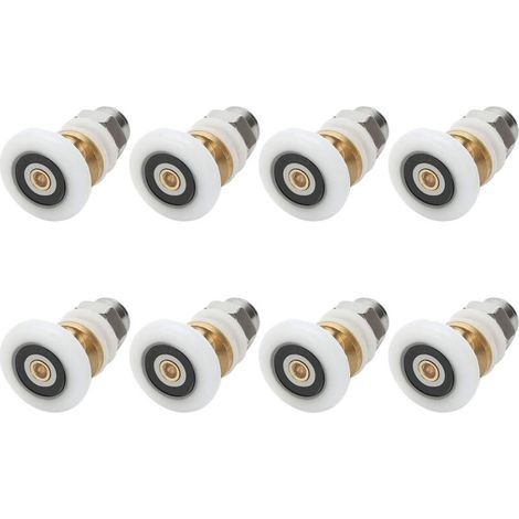27-mm-Duschtürrollen, Schiebetürrollenlager für Duschtüren, 8 Stück (1/5)