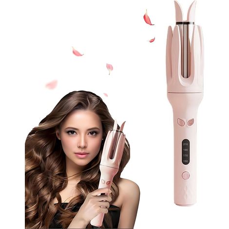 Fer à friser à rotation automatique (150-210℃ - Rose)