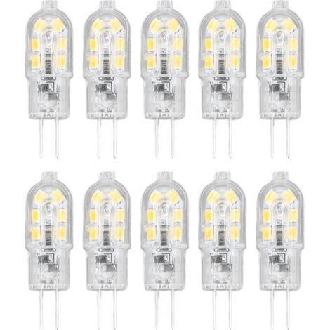 10 Ampoules LED G4 12V Transparentes, Haute Luminosité, Variation d'Intensité, IRC Élevé pour Éclairage Paysager, Lumière Chaude