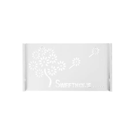 1 Stück Kreative Router-Aufbewahrungsbox, Wandmontage, Halterung ohne Bohren (Weiß) (1/4)