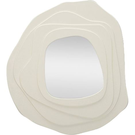 Dmora - Specchio Piracicaba, Specchiera, Articolo d'arredo a muro, Decorazione con specchio, 90x4 h97 cm, Bianco