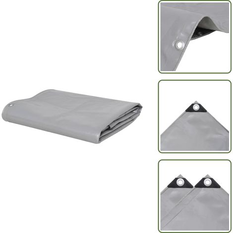 Abdeckplane 650 g/m² 4x5 m Grau - Abdeckplane - Wasserdichter Überzug - Planen - Outdoor Schutz - Gartendecke (1/5)