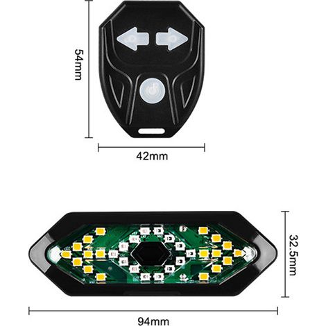 Clignotant de vélo intelligent, feu arrière de vélo Rechargeable par USB, télécommande sans fil, avertissement LED avec klaxon pour la montagne (1/5)