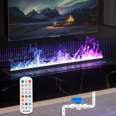 Cheminée électrique 80cm multi-couleur télécommande, pas de chaleur