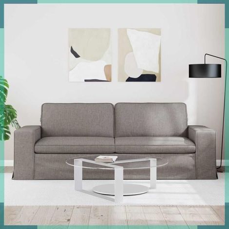 42024401 Canapé Taupe 222 x 80 x 82 cm tissu (1/5)