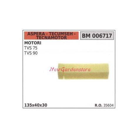 Filtro aria ASPERA motore rasaerba tosaerba tagliaerba TVS 75 90 006717
