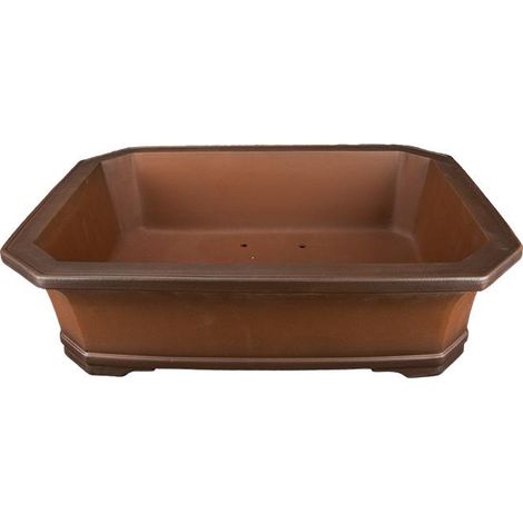 Vaso per bonsai rettangolare in gres 37,5x27x10,5 cm - B131 (1/4)