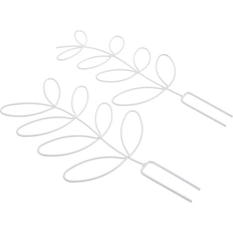 Ensemble de 8 treillis de jardin blancs pour plantes grimpantes, idéal pour les tomates. (1/5)