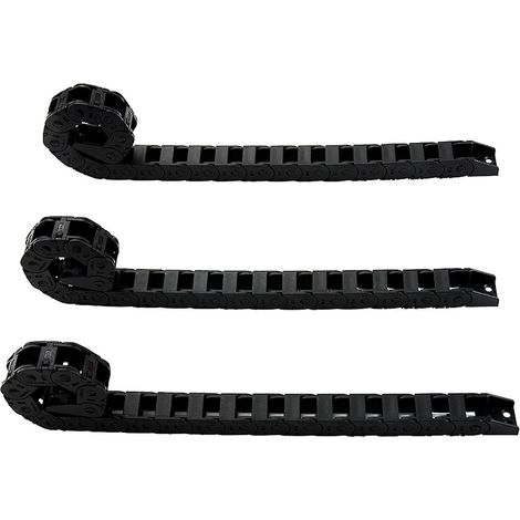 Câble de chaîne porte-câbles flexible en plastique noir 250 x 250 mm pour pont porteur type 3