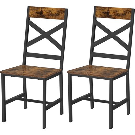 Chaises de Salle à Manger, Lot de 2, avec Dossier en X (1/5)